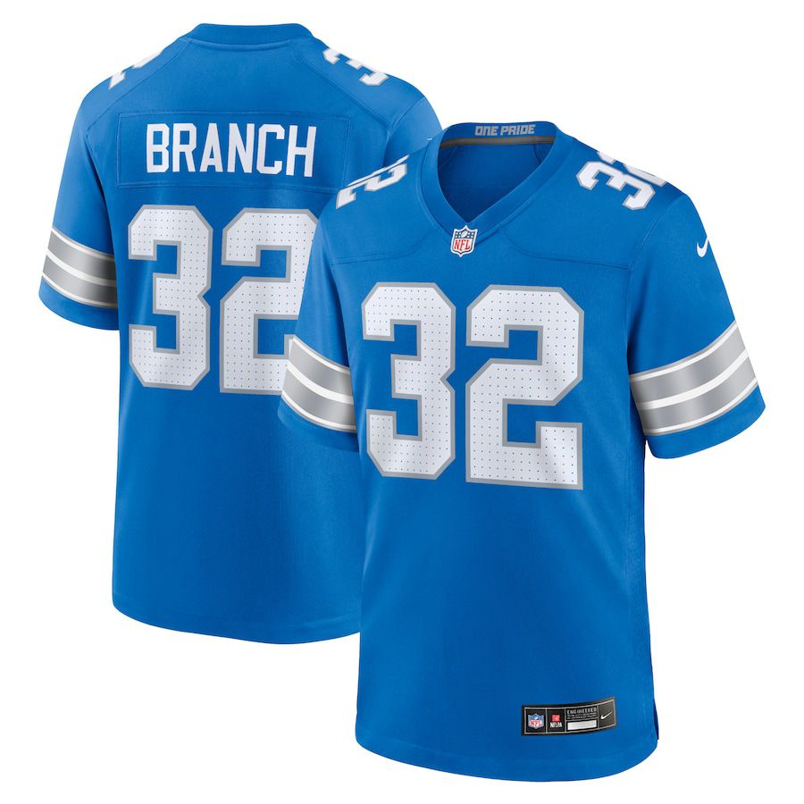 Men Detroit Lions #32 Brian Branch Nike Blue Game NFL Jersey